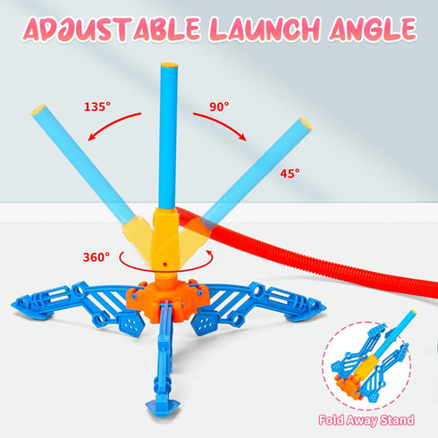 Toy Rocket Launcher for Kids, Flying Foam Rocket & Jump Air Launching Pad, Fun Outdoor Outside Activitie Sport Game Birthday Gift Idea Present for...