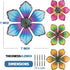 Quinnsus 4 Pack Outdoor Metal Flower Wall Art Fence Decor Garden Patio Hanging Flowers Decorations for Outside Yard Porch Living Room 7x7 in...