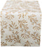 DII Holiday Dining Table Linen Metallic Fabric Kitchen Décor, Christmas Table Runner, 14x108, Gold Holly Leaves...