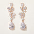SWEEETV Bridal Wedding Earrings for Brides Bridesmaides-Marquise Teardrop Earrings for Women, Cubic Zirconia Drop and Dangle Earrings for Prom or ...