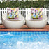 Butterfly Outdoor Waterproof Throw Pillow Covers 18 x 18 Inch Set of 2, Floral Green Tropical Pillowcase Square Cushion Case, Farmhouse Garden Dec...