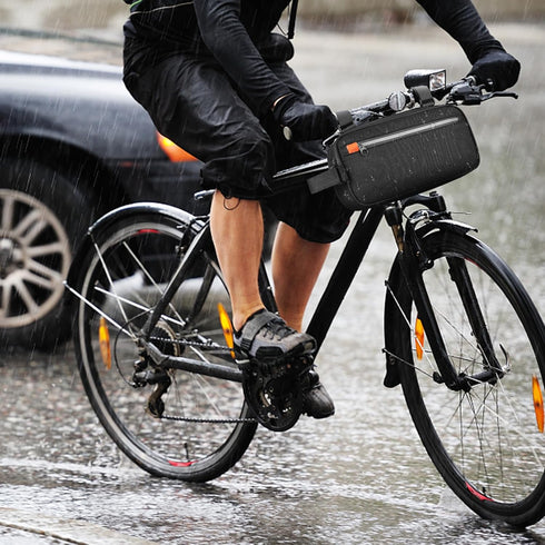 Bike Handlebar Bag Professional Waterproof Bike Crossbar Front Bag Bicycle Basket Frame Bags for Road Mountain Bicycle Outdoor Cycling Travel Hiki...