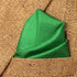 Fine Emerald Green 100% Silk Pocket Square Full-Sized 16"x16"...