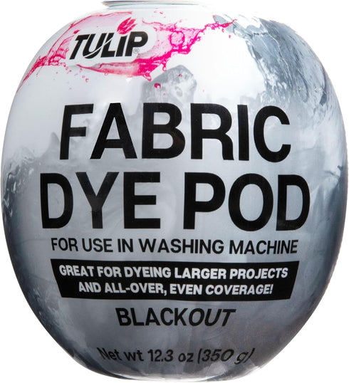 Tulip Fabric Dye Pod Blackout (Black), Permanent Dye for Clothes and Fabric...