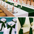 ANECO 4 Pack Satin Table Runner 12 x 108Inch Long Bright Silk and Smooth Fabric Party Table Runner for Wedding Banquet Party Decoration- Forest Gr...