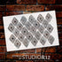 Hand Drawn Diamond Ikat Pattern Stencil by StudioR12 - Select Size - USA MADE - DIY Boho Wall Decor | Reusable Mixed Media Template for Painting |...