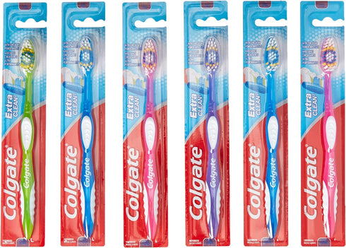 Colgate Extra Clean Toothbrush Full Head Firm #40, Brushes Hard (Pack of 6)...