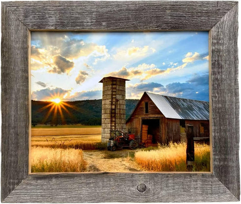 MyBarnWoodFrames - Homestead Reclaimed Barnwood 5x7" Picture Frame (1.5 Inch Frame Width)...