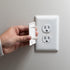 Qdos Safety StayPut Double Outlet Plug Cover - One Plug Covers both Outlets! Secure Fit and Beveled Edges Prevent Small Fingers from Removing Unli...