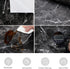 Black Marble Paper Granite Wallpaper 17.7" X 196" Peel and Stick Countertop Paper Self Adhesive Thickening for Kitchen Bathroom and Furniture...