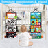 Tummy Time Baby Mirror Toys 0-6 6-12 Months High Contrast Infant Toys Brain Development with Crinkle Cloth Book and Teether - Montessori Newborn S...