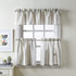 CHF McKenzie Striped Window Kitchen Curtain Valance, Rod Pocket, 58W x 14L inch, Grey...