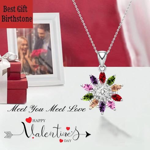 LMXXVJ Necklace Pendant for Women,Teardrop Necklace Birthstone Necklace Pendant Jewelry Anniversary/Birthday Gift for Mom Wife Friend,18" + 2"...
