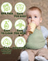 DF DUALFERV 4 pcs Silicone Bibs, Baby Bibs, Bibs for Baby Girls and Baby Boys, Waterproof of Baby Bib, Adjustable Toddler Bibs...
