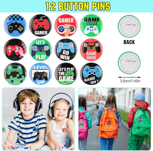 Video Game Party Favors for Kids, Video Game Birthday Party Supplies Gifts Pinata for Birthday Kids Age 3-5, 6-8, Video Game Party Favors Bags Tre...
