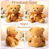 10 Inch Bear Stuffed Animal First Bear Baby Shower Bear Plush Toy for Wedding Birthday Baby Shower Party Favor Gift(Brown)...