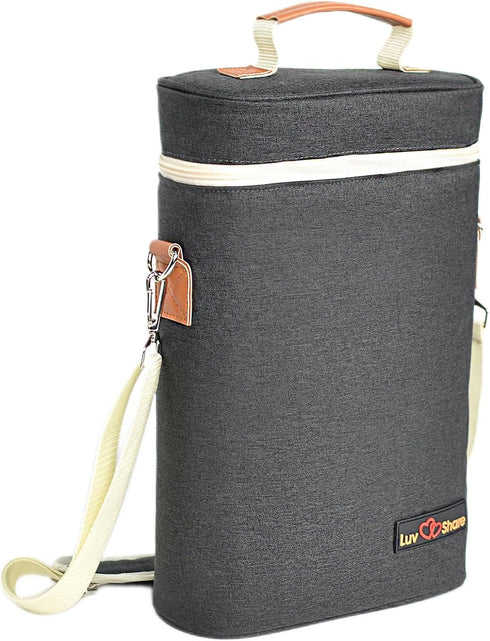 Wine Carrier Tote, Insulated Leakproof Wine Cooler Bag, Wine Travel Bag Tote for Picnic BYOB Restaurant Beach, Padded Portable Wine Bottle Carrier...