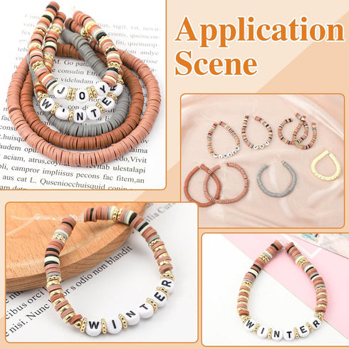 Ferraycle 5700 Pcs 4th of July Summer Clay Beads Red White Blue Green Heishi Clay Beads Set for DIY Necklace Earring Bracelet Jewelry Making(Retro...