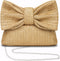 Straw Clutch Purse for Women, Bow Woven Beach Bag, Summer Evening Purse Vacation Handbag...