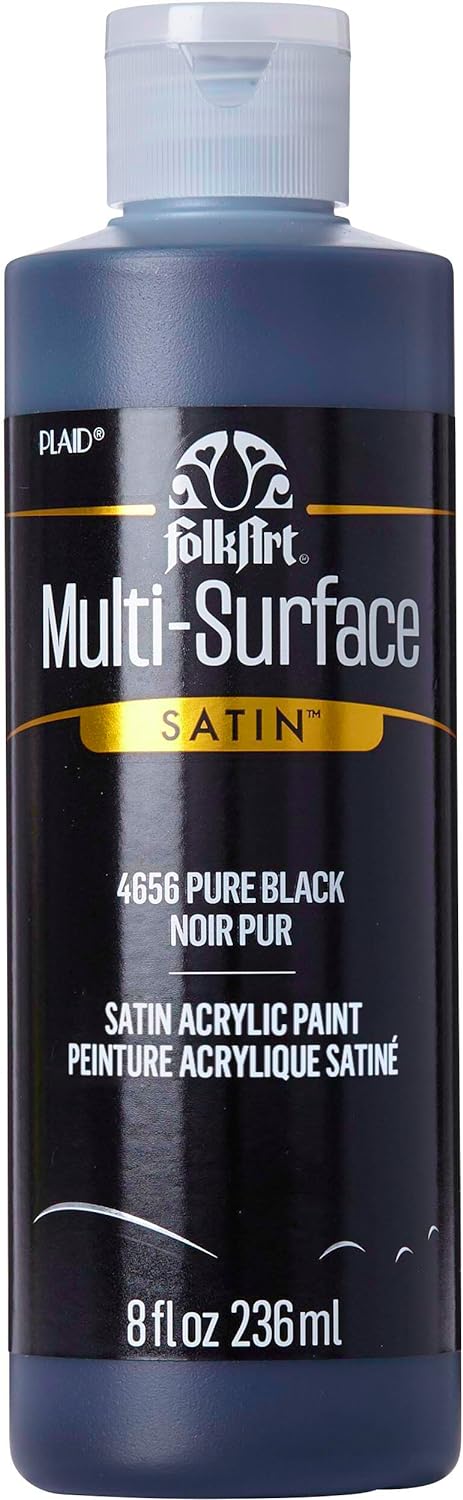 FolkArt Multi-Surface Acrylic Paint (8 oz), , Pure Black...