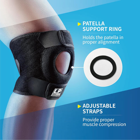 LP 788CA Adjustable Knee Brace with Open Patella - Kneecap Support for Running, Biking, Aerobics, Fitness, Football, Basketball, Hiking and Pain R...