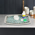 nu steel Sea Foam Amenity Tray in Aqua Blue/Silver Glass Mosaic/ Stainless Steel for Bathrooms & Vanity Spaces...