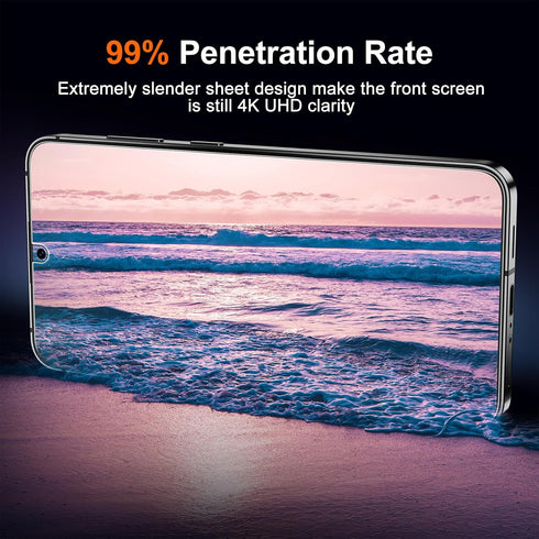 UniqueMe for Samsung Galaxy S24 Plus Screen Protector, Case Friendly HD Clear Anti-Scratch 9H Tempered Glass for S24 Plus 2 Pack + Camera Lens Pro...