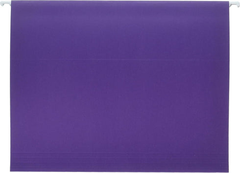 School Smart Letter Size Hanging File Folders with 1/5 Cut Tab - Pack of 25 - Purple - 085112...