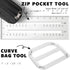 UPTTHOW 3Pcs Boxy Bag Making Templates Notion for Beginners, Clear Acrylic Sewing Tools Set with Boxed Bag, Curve Bag, Zip Pocket...