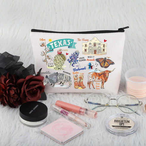 Texas State Souvenirs Gift Texas Makeup Bag Texas Home Cosmetic Bag Texas Tourism Gift Texas Vacation Gift (Texas M)...