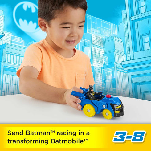 DC SUPER FRIENDS Fisher-Price Imaginext Batman Toy Head Shifters Batmobile & Figure Set for Preschool Pretend Play Kids Ages 3+ Years...