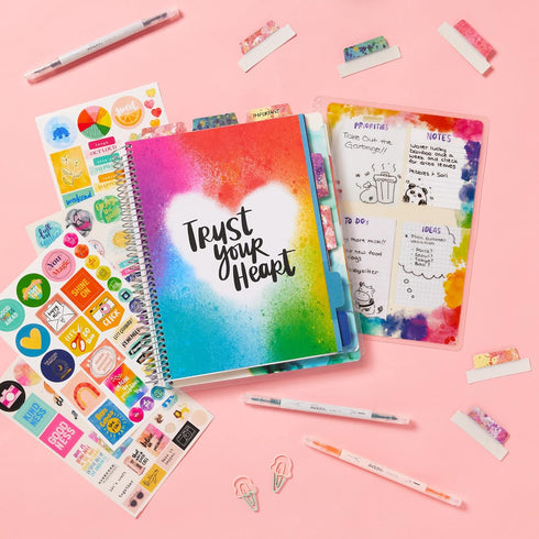 Avery + Amy Tangerine Designer Collection Ultra Tabs, Repositionable Margin Tabs, 2.5" x 1", Splatter Designs, 2-Side Writable, 24 Sticky Tabs (74...