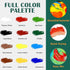 Acrylic Painting Set with 1 Packs / 10 PCS Nylon Hair Brushes 12 Color Tubes (12ml, 0.4 oz) 1 PCS Paint Plate and 4 PCS Canvas for Acrylic Paintin...