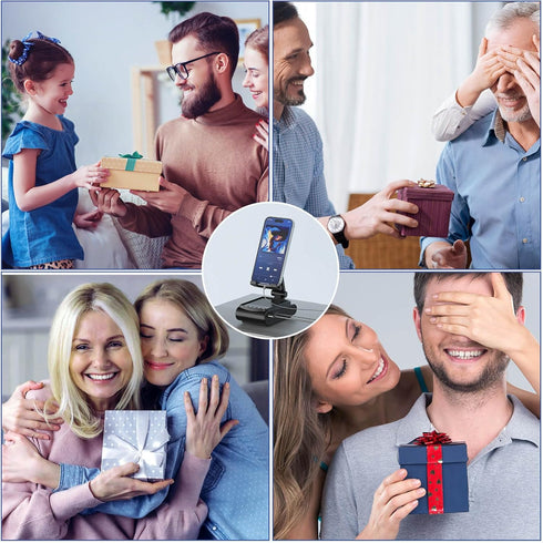 Gifts for Men Women, Cell Phone Stand with Wireless Bluetooth Speaker, high bass Portable Bluetooth Speaker, Adjustable Angle and Height, Birthday...