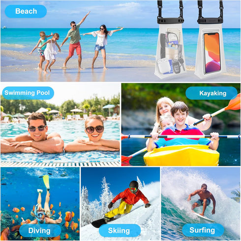 Large Capacity Waterproof Phone Pouch Floating, Waterproof Bag Case for iPhone 15 14 Pro Max 13 12 11 X XR 8 Plus Samsung Up to 6.9'', IPX8 Water ...