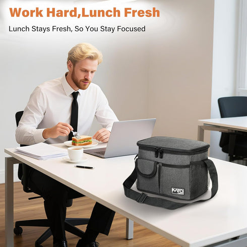 Tirrinia Insulated Lunch Bag for Women Men, Leakproof Lunch Box Containers for Adult, Work, School, Soft Lunchbox for Kids,Boys, Adult Cooler Bag ...
