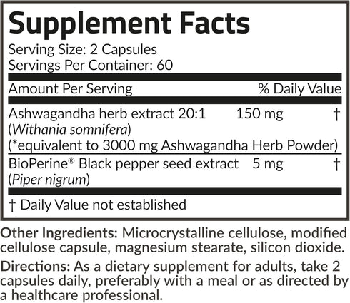 Futurebiotics Ashwagandha Extra Strength Stress & Mood Support with BioPerine - Non GMO Formula, 120 Vegetarian Capsules...