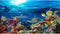 Aquarium Background Underwater Coral Reef Landscape Terrarium Background Deep Blue Ocean with Colorful Fish and Marine Life Sunlight Ray Aquarium ...