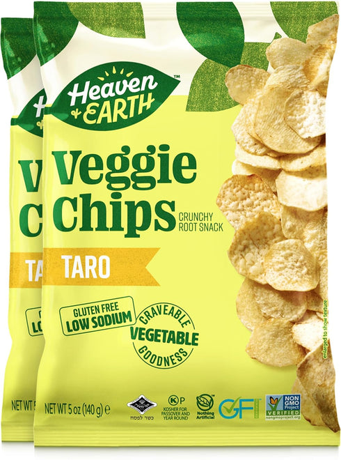 Heaven & Earth Taro Chips, 5oz (2 Pack)...