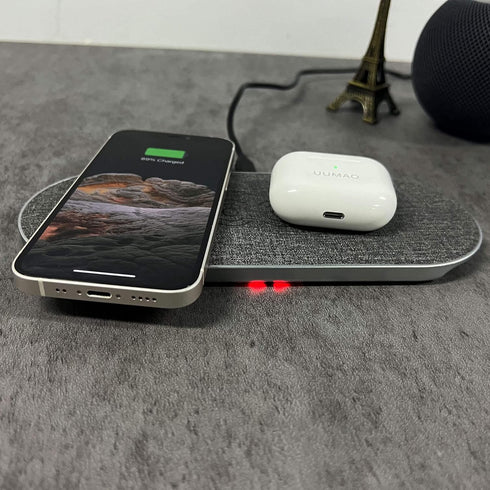 Wireless Charging pad,5 Coil Wireless Charging mat, Dual 10W Fast Charging,for iPhone/Airpods, for All Wireless Charging Phones(Including 36W Adap...
