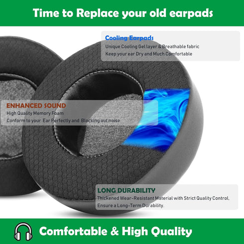 Cooling Replacement Earpads Cushions Compatible with Corsair Virtuoso RGB Wireless SE Gaming Headset Ear Pads with Cooling Gel Layer...
