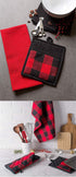 4/6 Pack Buffalo Check Plaid Pot Holders with Pocket,Kitchen Hot Pad Oven Mitts for Cooking and Baking Square 7.9" X 9.1" (Red, 6 Pack)...