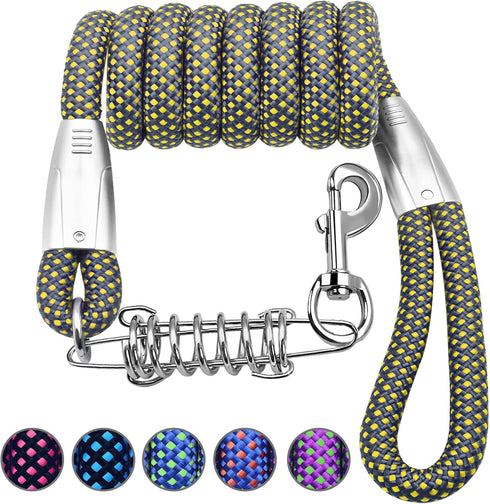 1/2 in Dog Leash for Medium Large Dogs 4ft 6ft 10ft 15ft Heavy Duty Dog Leash Two Color Slip Leash for Dog Training Long Leash for Dogs Outside Up...