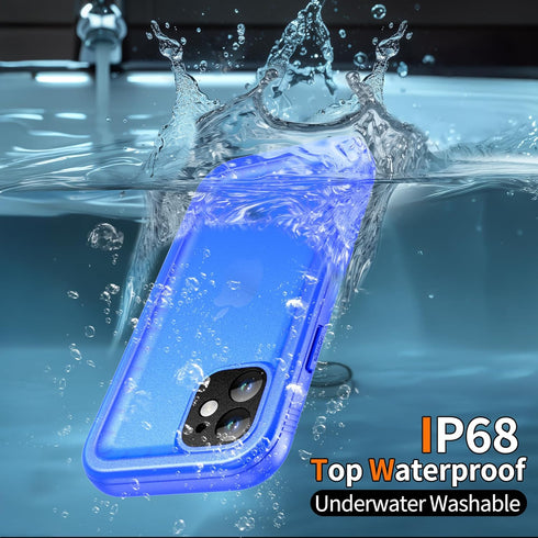 Cozycase Compatible with iPhone 12 Pro Max Waterproof Case - Full Body Rugged Dustproof Shockproof Cover Bumper Case with Built-in Screen Protecto...
