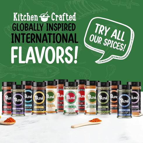 Kitchen Crafted - BLND Garlic Italiana Spice Seasoning, Gluten-Free Italian Barbecue Seasoning Rub, All-Natural Pasta, Pizza, Soup, Garlic Dry Rub...