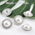 30 Pcs Faux Pearl Buttons with Rhinestone, Silver Retro Vintage Pearl Acrylic Buttons Round Crystal Buttons Sew on Buttons Embellishments for DIY ...