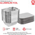 Stock Your Home 1 Lb Aluminum Disposable Cookware With Lids (25 Pack) - Foil Pans Cardboard Lids - Disposable & Recyclable Takeout Trays With Lids...