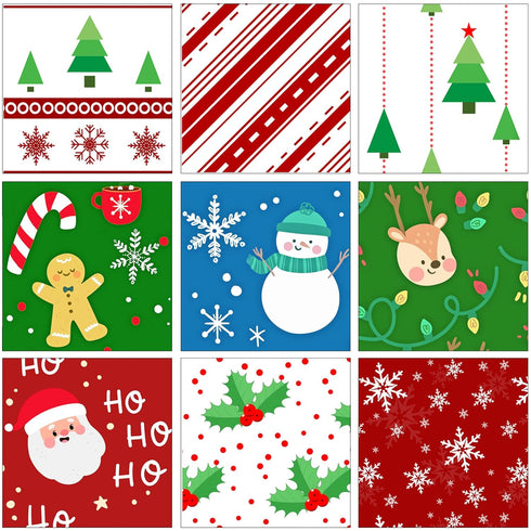 300 Christmas-Themed Paper Chain Strips for Crafting. No Glue or Tape Needed. Kid Friendly & Family Fun. 10 Winter Patterns. Yields Over 50 Feet o...