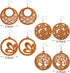 20 Pairs African Wooden Dangle Earrings Lightweight Ethnic Style Drop Earrings Bohemian Wood Earrings Geometric Pendant Wooden Earrings for Women(...