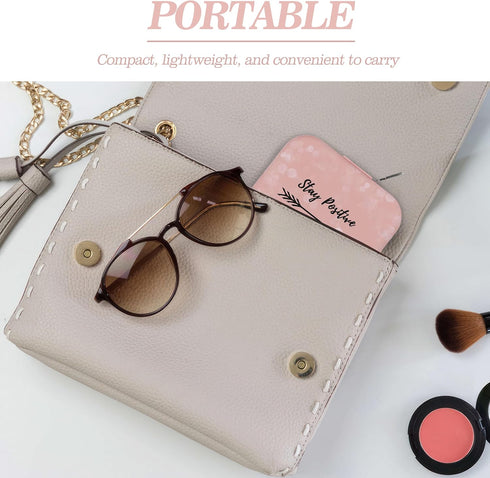 Travel Jewelry Holder Organizer, Jewelry Case Small Jewelry Boxes Organizers with Mirror Travel Jewelry Boxes for Teen Girls Women (Work Hard)...